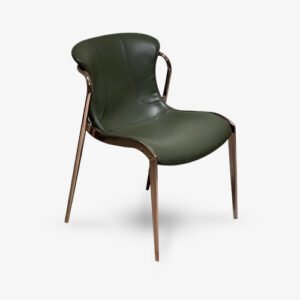 Green Armless modern chair
