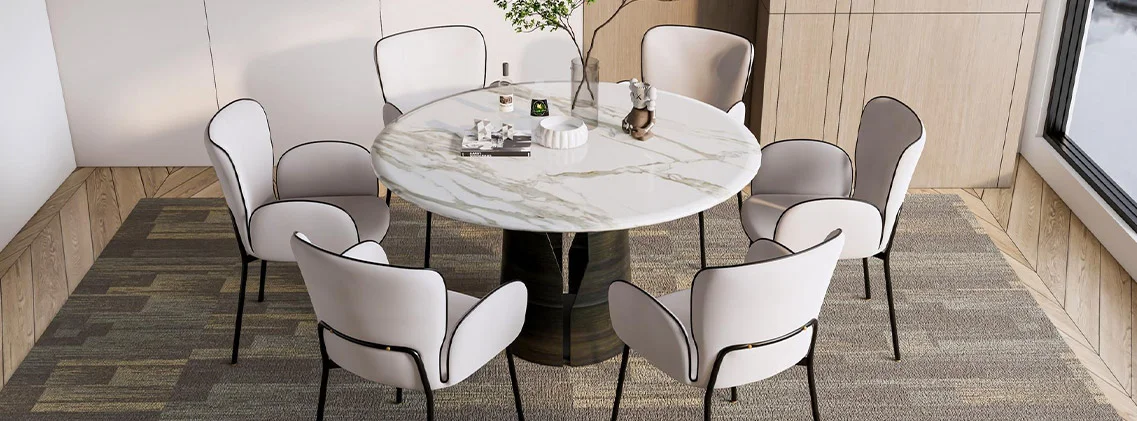RoundMarble Dining table noida